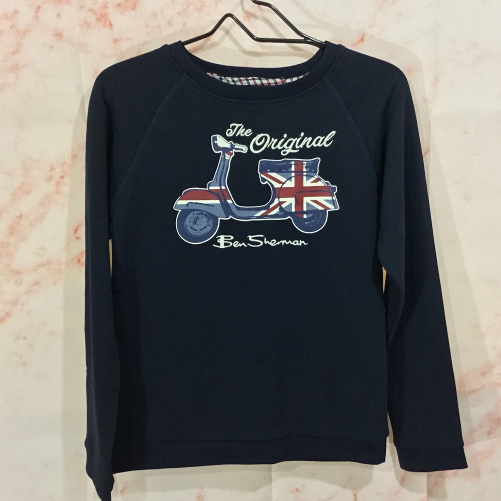 NWT The Original Ben Sherman Navy Sweatshirt 12/14